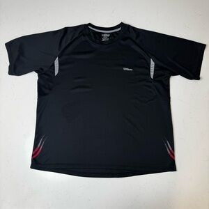 Wilson Black and Gray Men's Short Sleeve Tee